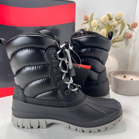 Storm by Cougar Cardiff N-Q Waterproof Puffy Snow Winter Boots Black Women 7 NWB - Picture 6 of 10